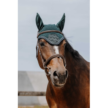 Cuffia anti-mosche Equithème Brocart Verde scuro