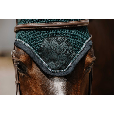 Cuffia anti-mosche Equithème Brocart Verde scuro