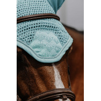 Cuffia anti-mosche Equithème Brocart Azzurro cielo Blu