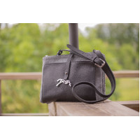 Borsa Pénélope Pablito grande modello Motivo chevron / nero