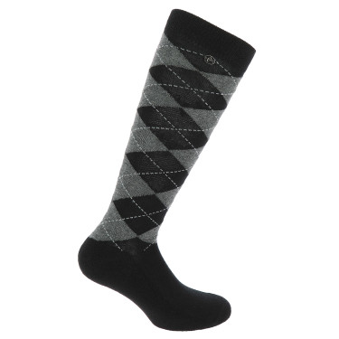 Calze Equithème Argyle donna Nero / grigio