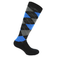 Calze Equithème Argyle donna Nero / blu