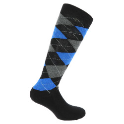 Calze Equithème Argyle donna Nero / blu Calze Equithème Argyle donna Nero / blu