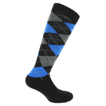 Calze Equithème Argyle donna Nero / blu Calze Equithème Argyle donna Nero / blu