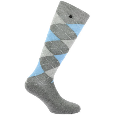 Calze Equithème Argyle donna Grigio chiaro / azzurro cielo
