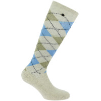 Calze Equithème Argyle donna Beige / azzurro cielo