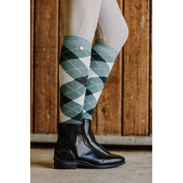 Calze Equithème Argyle donna Verde salvia / antracite