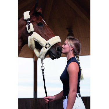 Capezzina Equithème Teddy Cioccolato / écru Marrone