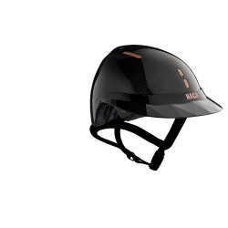 Casco da equitazione NACA Gravity S carbonio Nero carbone lucido / oro rosa