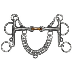 Pelham doppio snodo con aste corte Privilege Equitation Pelham doppio snodo con aste corte Privilege Equitation