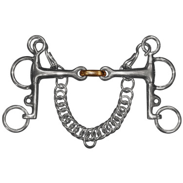 Pelham doppio snodo con aste corte Privilege Equitation Pelham doppio snodo con aste corte Privilege Equitation