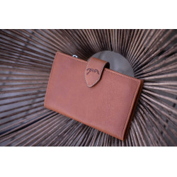 Portafoglio Pénélope Bertille Cognac Marrone