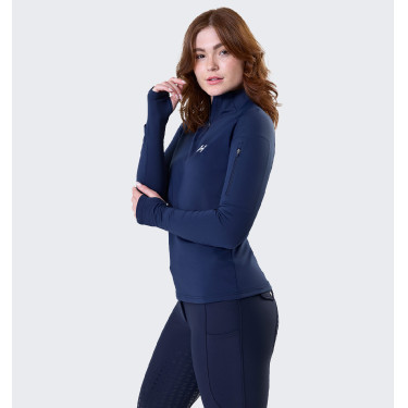 Polo 1/4 zip Horseware invernale Strive donna Marina Blu marino Polo 1/4 zip Horseware invernale Strive donna Marina Blu marino