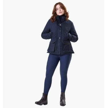 Pantaloni da equitazione Horseware Flexfit invernali full grip donna Marina Blu marino