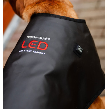 Cappotto per cani terapeutico Horseware con luce rossa a LED Nero / nero Cappotto per cani terapeutico Horseware con luce rossa a LED Nero / nero