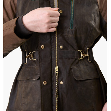 Cappotto cerato Horseware 40° anniversario donna Baio heritage / verde Rambo