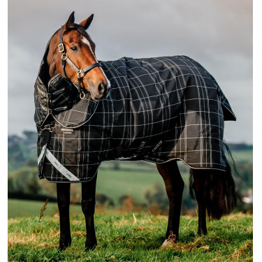 Coperta Horseware Rhino Turnout Bundle liner 0 g e 200 g Quadri nero / nero e bianco