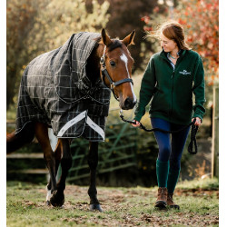 Coperta Horseware Rhino Turnout Bundle liner 0 g e 200 g Quadri nero / nero e bianco