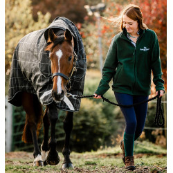 Coperta Horseware Rhino Turnout Bundle liner 0 g e 200 g Quadri nero / nero e bianco