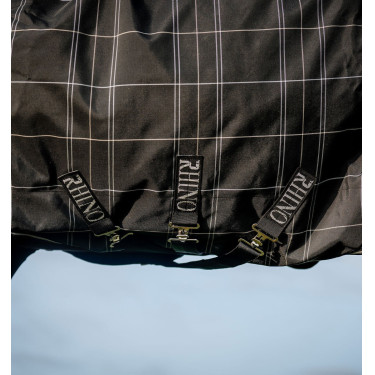 Coperta Horseware Rhino Turnout Bundle liner 0 g e 200 g Quadri nero / nero e bianco Motivi