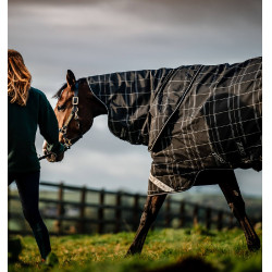 Coperta Horseware Rhino Turnout Bundle liner 0 g e 200 g Quadri nero / nero e bianco Motivi