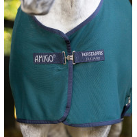 Coperta Horseware Amigo Jersey Poney Cooler Verde dinastia / blu marine / argento