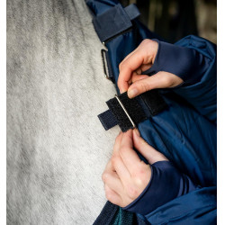 Coperta da scuderia Horseware Amigo Ripstop Insulator 50g Verde dinastia / blu marine / argento