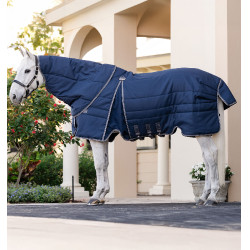 Coperta Horseware Rambo Optimo Stable Plus 200g Marino / temporale / grigio argento Blu marino