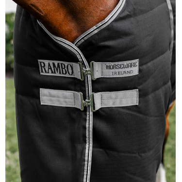 Coperta da scuderia Horseware Rambo® 400g 1000D Nero / temporale / grigio argento