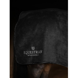Coperta per reni quadrata in pile Equestrian Stockholm Nero edizione