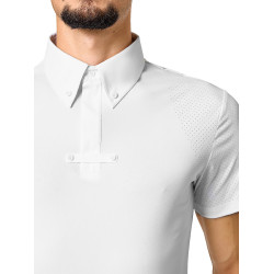 Polo da concorso Equestrian Stockholm Divine Motion uomo maniche corte Bianco