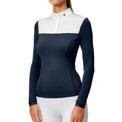 Polo da concorso a maniche lunghe Equestrian Stockholm refined donna Marina Blu marino Polo da concorso a maniche lunghe Equestrian Stockholm refined donna Marina Blu marino