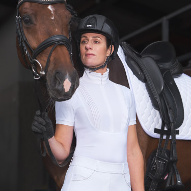 Maglietta da competizione Euro-Star Ines Bianco Maglietta da competizione Euro-Star Ines Bianco