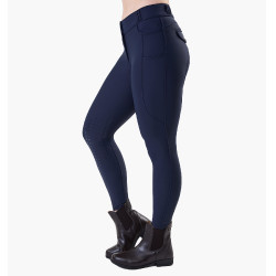 Pantaloni da equitazione Horseware Flexfit invernali con grip al ginocchio da donna Marina Blu marino