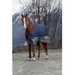Coperta Equithème Tyrex 600 D 150G Marina / grigio Blu