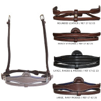 Centre de muserolle Flags & Cup plate doublée Noir