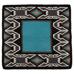 Tappeto navajo Westride by Franck Perret Nebraska Blu / nero