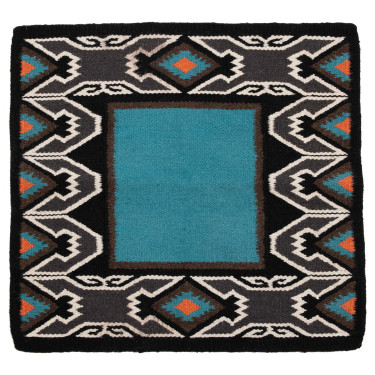 Tappeto navajo Westride by Franck Perret Nebraska Blu / nero