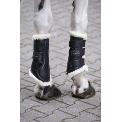 Ghette chiuse Norton montone sintetico Nero / écru