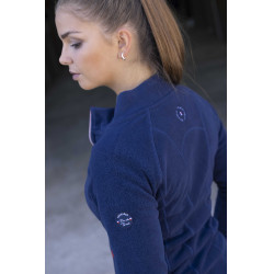 Giacca in pile Equithème Lena Blu navy Giacca in pile Equithème Lena Blu navy