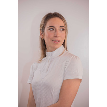 Polo da concorso Pénélope Las Honey maniche corte Bianco