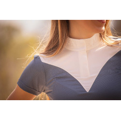 Polo da concorso Pénélope Las Honey maniche corte Mare di Bering Blu