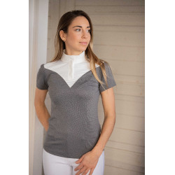 Polo da concorso Pénélope Las Honey maniche corte Antracite Grigio