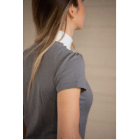Polo da concorso Pénélope Las Honey maniche corte Antracite Grigio