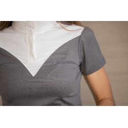 Polo da concorso Pénélope Las Honey maniche corte Antracite Grigio