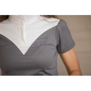 Polo da concorso Pénélope Las Honey maniche corte Antracite Grigio
