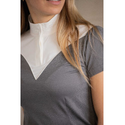 Polo da concorso Pénélope Las Honey maniche corte Antracite Grigio