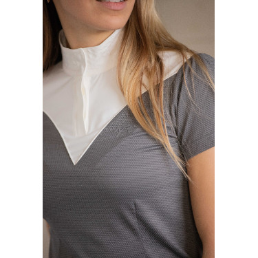 Polo da concorso Pénélope Las Honey maniche corte Antracite Grigio