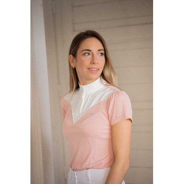 Polo da concorso Pénélope Las Honey maniche corte Rosa Polo da concorso Pénélope Las Honey maniche corte Rosa