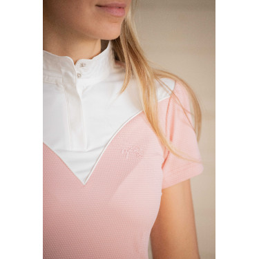Polo da concorso Pénélope Las Honey maniche corte Rosa Polo da concorso Pénélope Las Honey maniche corte Rosa